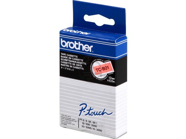 TCB01 BROTHER PTOUCH 12mm ORANGE-SCHW Schriftband 6,7m laminiert