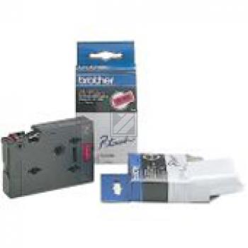 TC491 BROTHER PT Schriftband 9mm rot schwarz 7,7 Meter laminiert