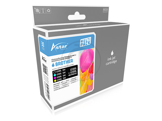 AS44129 ASTAR BRO.MFCJ6920 TINTE(4) CMYK LC129XLVALBPDR 1x50/3x13,1ml
