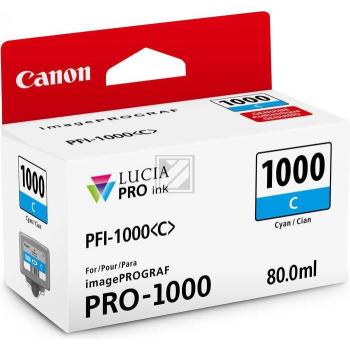 0547C001 CANON PFI1000C IPF Tinte cyan 5025Seiten 80ml