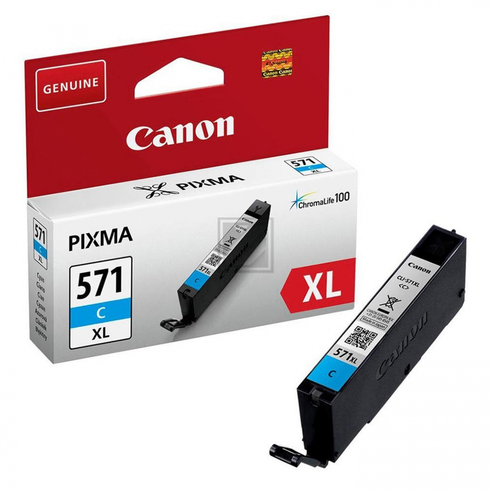 0332C001 CANON CLI571XLC Nr.571XL Pixma MG Tinte cyan HC 715Seiten 10,8ml
