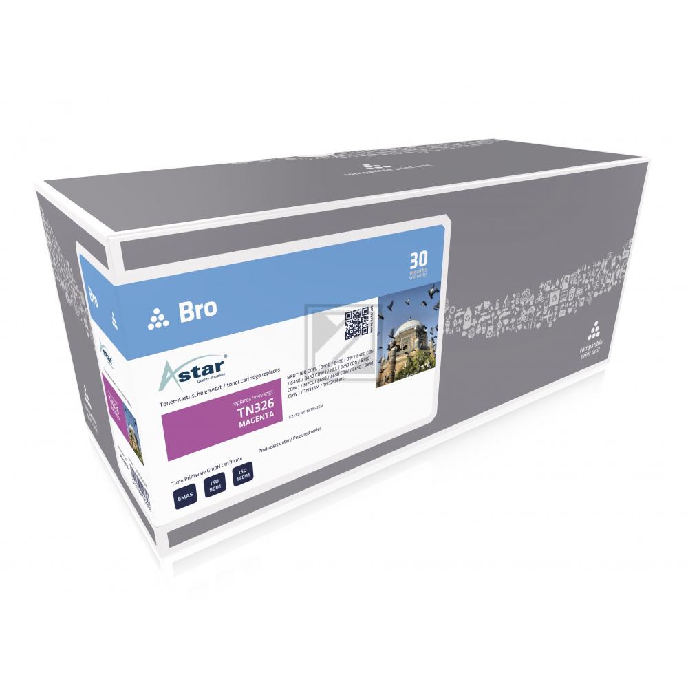 AS12326 ASTAR BROTHER TN326M HLL Toner magenta rebuilt 3500Seiten