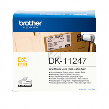 DK11247 BROTHER QL1100 Etikettenrolle 103x164mm weiss schwarz 180 Stück