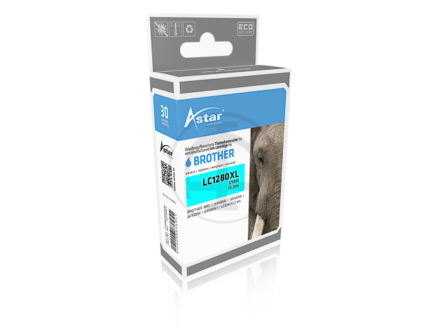 AS15465 ASTAR BRO. MFCJ6510 TINTE CYA LC1280XLC 1200Seiten 13,3ml