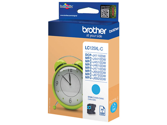 LC125XLC BROTHER MFCJ4510DW TINTE CYA HC 1200Seiten hohe Kapazitaet