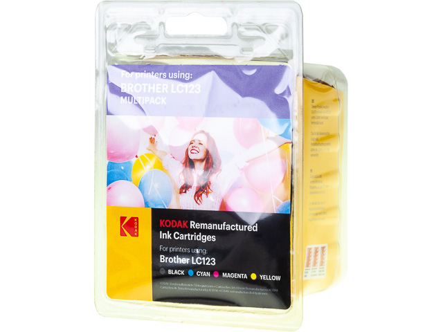 185B012321 KODAK BRO. DCPJ132W (4) CMYK LC123VALBPDR 4x600S. 21/3x10ml
