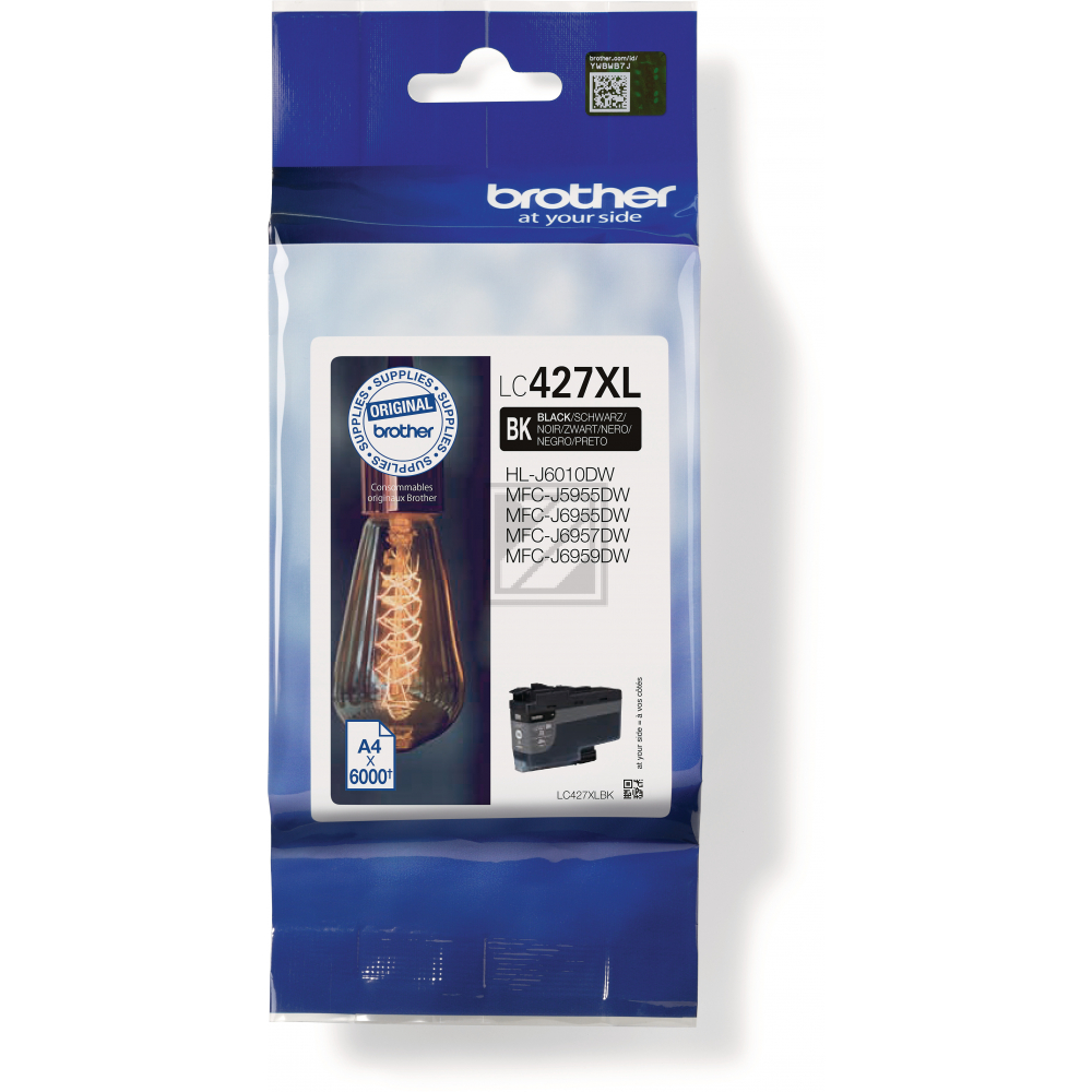 LC427XLBK BROTHER DCPJ/MFCJ Tinte black HC 6000Seiten