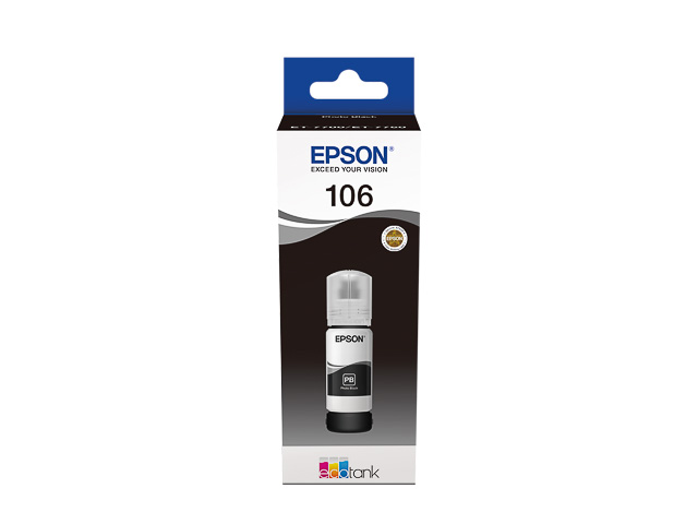 C13T00R140 EPSON ET7700 FOTOTINTE BLACK 70ml 5000Seiten Flasche EcoTank 106