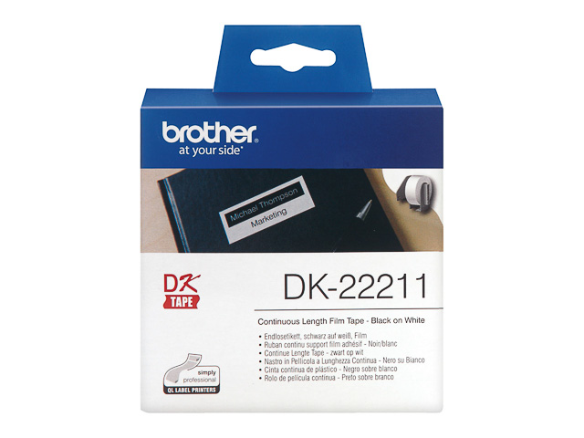 DK22211 BROTHER PT QL550 ETIKETTEN WEISS 15,24mx29mm