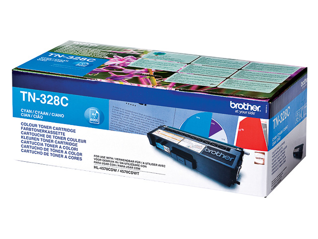 TN328C BROTHER HL4570CDW TONER CYAN 6000Seiten