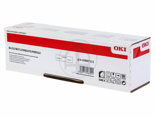 45807111 OKI MB492 TONER BLACK 12.000Seiten