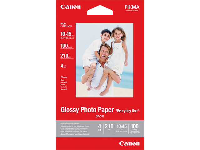 GP501 CANON FOTOPAPIER 10x15cm 0775B003 100Blatt 200gr glaenzend