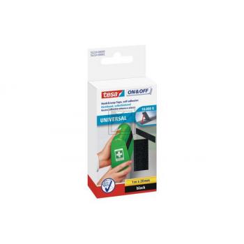 55224-00000-02 TESA On+Off Klettband schwarz 20mm 1Meter