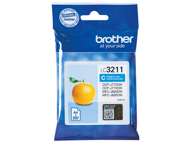 LC3211C BROTHER DCPJ772DW TINTE CYAN ST 200Seiten Standard Kapazitaet