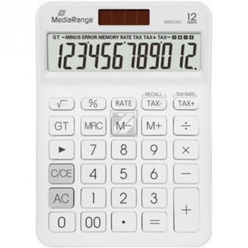 MEDIARANGE TASCHENRECHNER SCHW/WEISS MROS190 10stelliges Display
