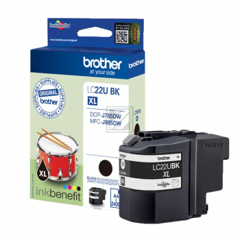 LC22UBK BROTHER MFC Tinte black 2400 Seiten