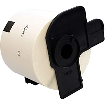 DK11202 BROTHER QL550 Etikettenrolle 62x100mm weiss schwarz 300 Stück