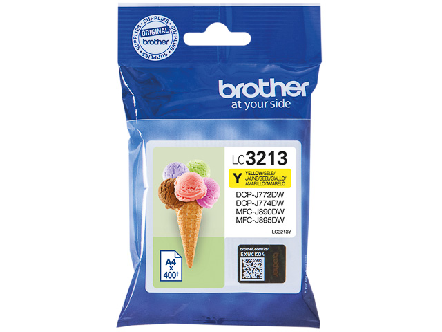 LC3213Y BROTHER DCPJ772DW TINTE YEL HC 400Seiten hohe Kapazitaet