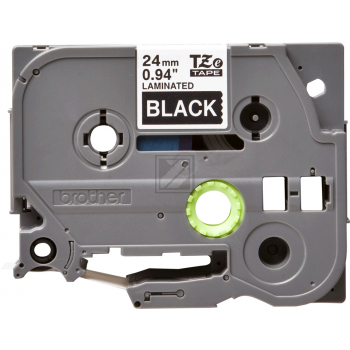 TZE355 BROTHER PT Schriftband 24mm schwarz weiss 8 Meter laminiert