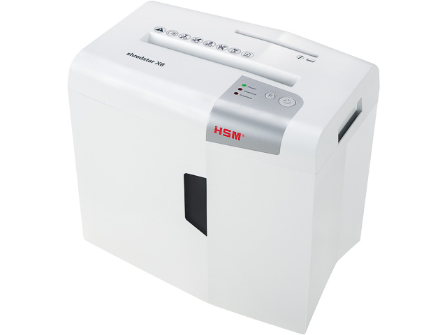 HSM SHREDSTAR X8 AKTENVERNICHTER WEISS 1044121 Partikelschnitt 4,5x30mm P4 8Blt