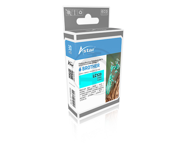 AS15412 ASTAR BRO. MFCJ4510DW TINTE CYA LC123C 600Seiten 6,6ml