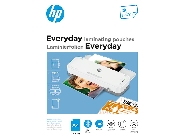 HP EVERYDAY LAMINIERFOLIEN A4 9154 100Blatt 80mic
