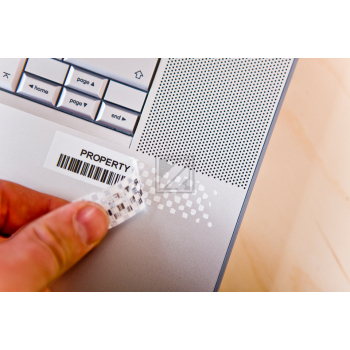 TZESE4 BROTHER PT Schriftband 18mm weiss schwarz 8 Meter laminiert