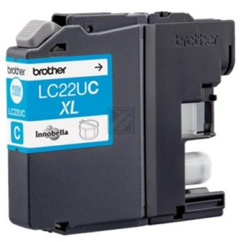 LC22UC BROTHER MFC Tinte cyan 1200Seiten