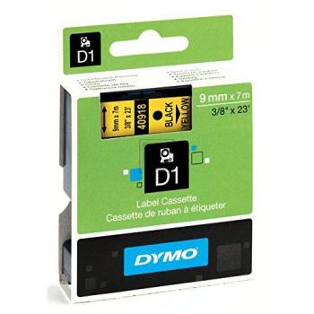 S0720730 DYMO D1 Schriftband 9mm schwarz gelb 7 Meter