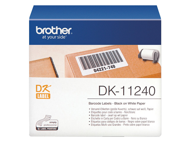 DK11240 BROTHER QL1050 ETIKETTEN WEISS 600Stk/Rolle 102x51mm