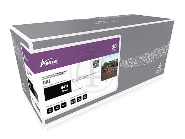 AS10702 ASTAR OKI B411 TONER BLK 44574702 3000Seiten