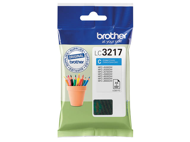 LC3217C BROTHER MFCJ6930DW TINTE CYA ST 550Seiten Standard Kapazitaet