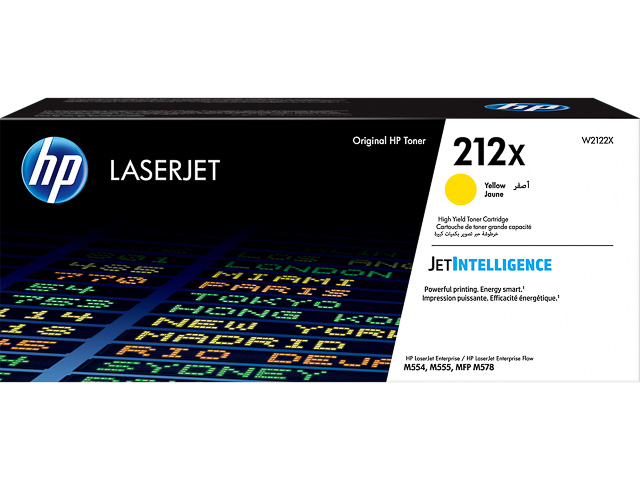 W2122X HP CLJ M554 TONER YEL HC HP212X 10.000Seiten hohe Kapazitaet