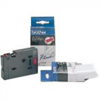 TZE441 BROTHER PT Schriftband 18mm rot schwarz 8 Meter laminiert