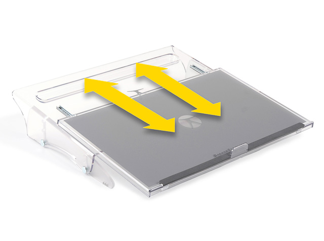 BNEFDESK640 BAKKER FlexDesk 640 Dokumentenhalter transparent