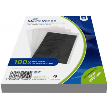 MEDIARANGE DVD PLASTIKHUELLEN (100) BOX01 Leerhuellen transparent