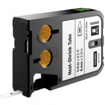 1868809 DYMO XTL Schrumpfschlauch 6mm schwarz weiss 5,5 Meter