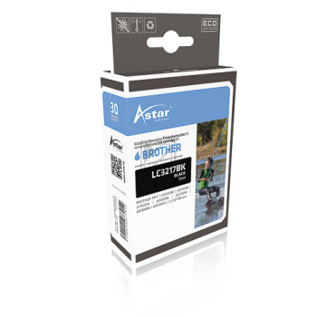 AS70055 ASTAR BROTHER LC3217BK MFCJ Tinte black ST rebuilt 550Seiten Chip