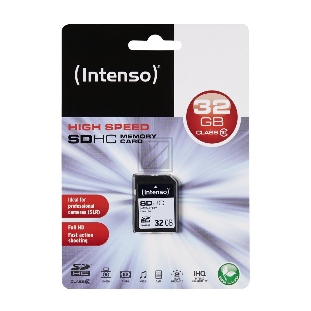 INTENSO SDHC KARTE 32GB 3411480 Klasse 10