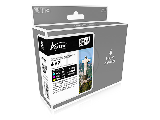 AS46995 ASTAR HP OJPRO8100 TINTE(4) CMYK 950XL/951XL 1x53/3x17ml