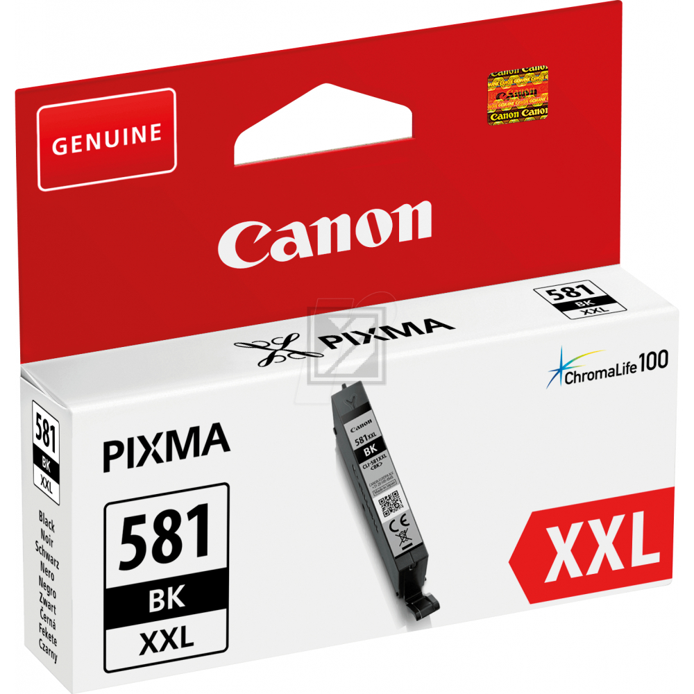 1998C001 CANON CLI581XXLBK Nr.581 Pixma TS TR Tinte black EHC 6.360Seiten