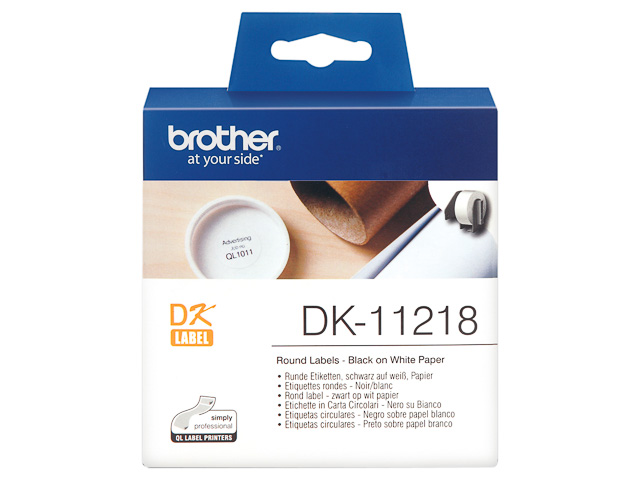 DK11218 BROTHER PT QL550 ETIKETTEN WEISS 1000Stk/Rolle 24mm