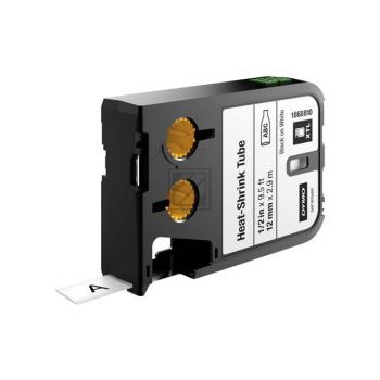 1868810 DYMO XTL Schrumpfschlauch 12mm schwarz weiss 5,5 Meter