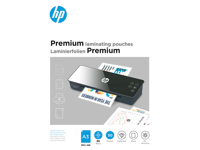 HP PREMIUM LAMINIERFOLIEN A3 9126 50Blatt 80mic