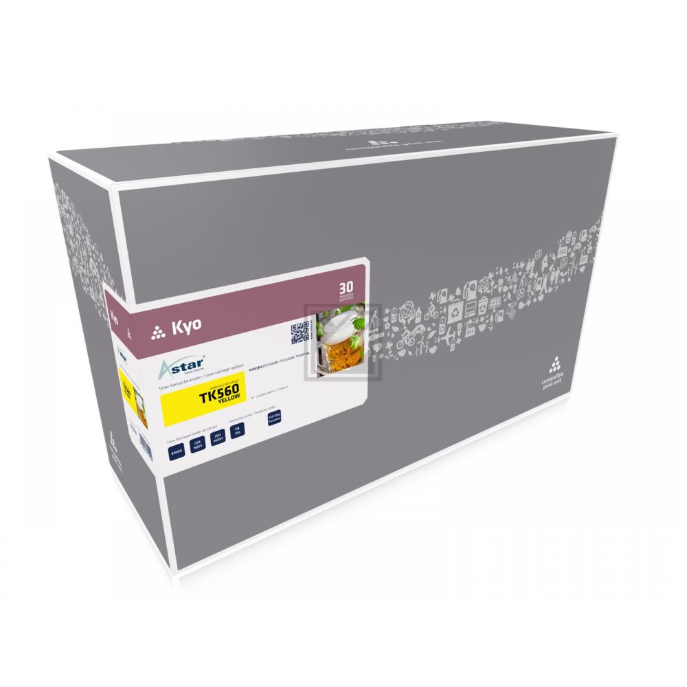 AS13560 ASTAR KYOCERA TK560 FSC Toner yellow rebuilt 10.000Seiten Chip