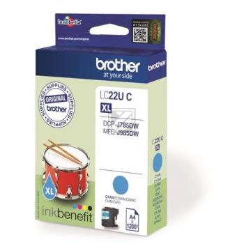 LC22UC BROTHER MFC Tinte cyan 1200Seiten