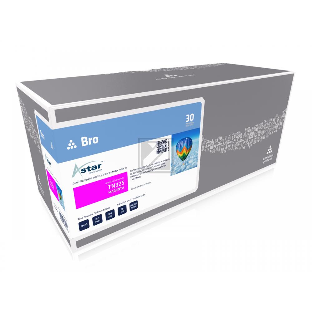 AS12523 ASTAR BROTHER TN325M HL Toner magenta rebuilt 3500Seiten