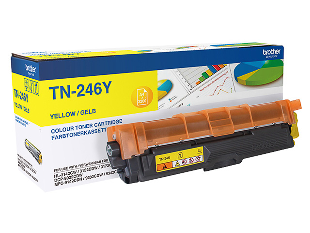 TN246Y BROTHER HL3142CW TONER YEL HC 2200Seiten hohe Kapazitaet