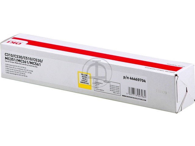 44469704 OKI C310 TONER YELLOW 2000Seiten