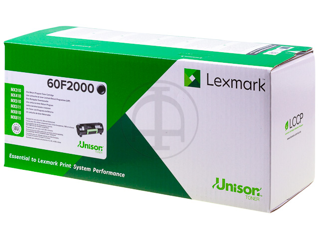 60F2000 LEXMARK MX310DN TONER BLACK ST 602 2500Seiten Standard Kapaz return